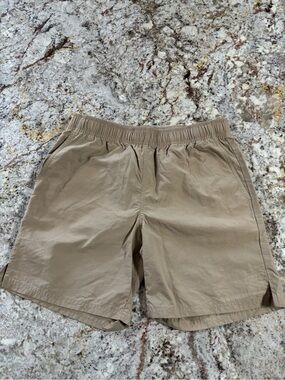 Abound Men's Tan Elastic-Waist Flat Front Shorts